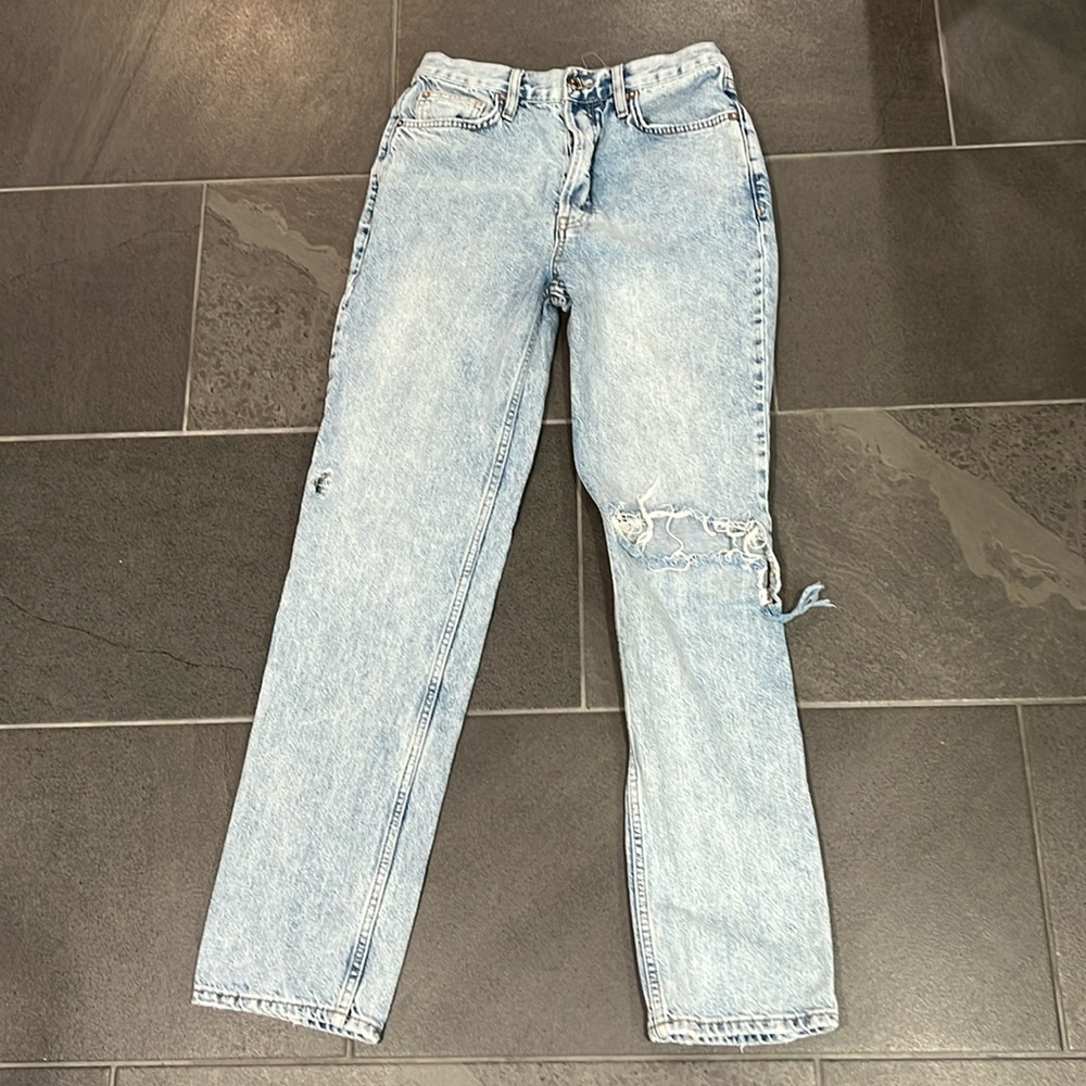 Preloved Free People Size 27 Distressed Jeans